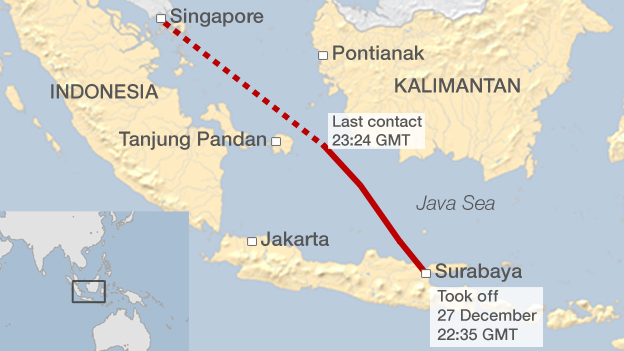 AirAsia Indonesia flight 8501 to Singapore missing